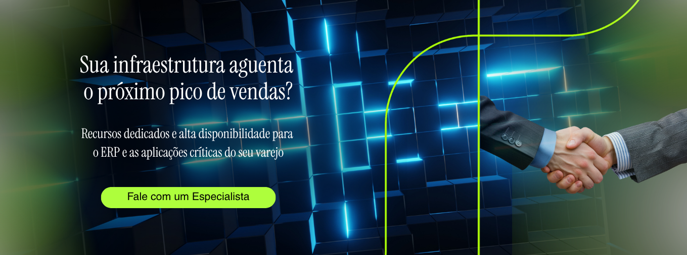 Banner da PWS Cloud sobre Cloud Privada para ERP e aplicações críticas do varejo, com convite para falar com um especialista